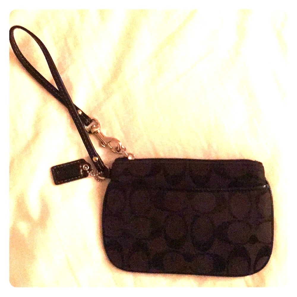 NWOT Black Coach Wristlet